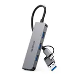 Orico YSA5-U3 HUB adaptér USB / USB-C - 3x USB 2.0 / USB 3.0. šedý