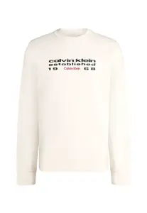 Calvin Klein Jeans Mikina  jasne červená / čierna / biela