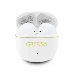 Guess Gold Line Glossy Classic Logo TWS bílá