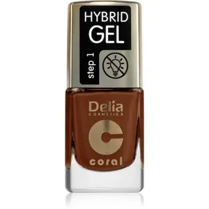 Delia Cosmetics Coral Nail Enamel Hybrid Gel gelový lak na nehty odstín 144 11 ml