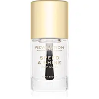 Makeup Revolution Speed & Shine rychleschnoucí lak na nehty průsvitný 10 ml