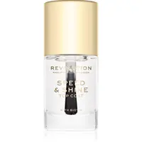 Revolution Speed & Shine rychleschnoucí lak na nehty průsvitný 10 ml