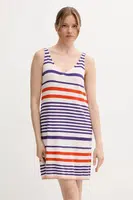 Bavlněné šaty United Colors of Benetton fialová barva, mini, 11945V006