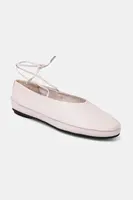 Kožené baleríny Calvin Klein BALLERINA MARY JANE STRAP LTH