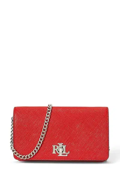 Kožená kabelka Lauren Ralph Lauren oranžová barva, 432966784