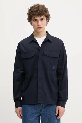 Košile PS Paul Smith pánská, tmavomodrá barva, regular, s klasickým límcem, M2R-615Z-T21951