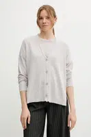 Kardigan se lněnou směsí Sisley dámský, šedá barva, 105GM602M