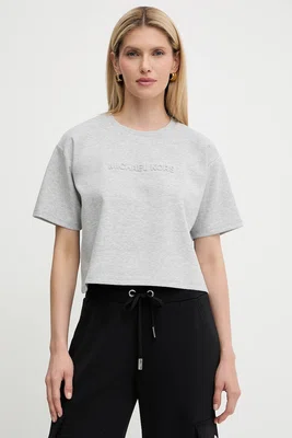 Tričko MICHAEL Michael Kors dámské, šedá barva, MT551T65MF