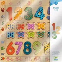 Vkládací puzzle Počítaní s motýlky
