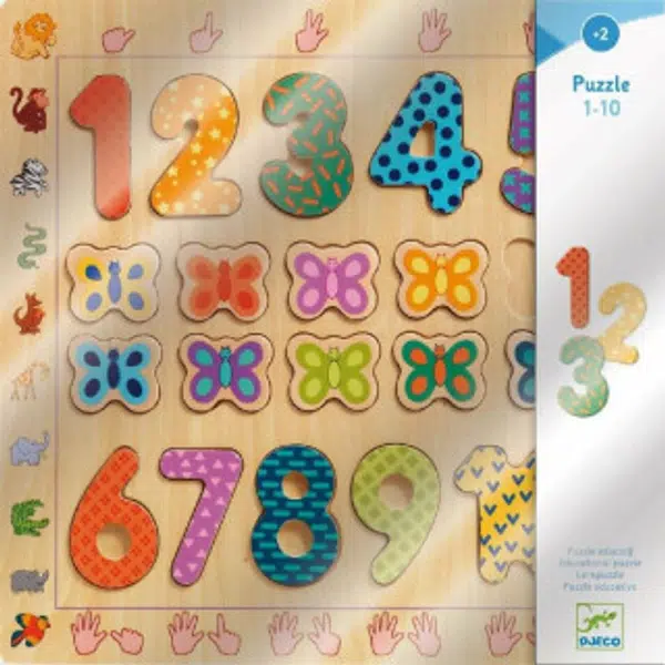 Vkládací puzzle Počítaní s motýlky