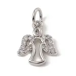 Brass Micro Pave Cubic Zirconia Charms