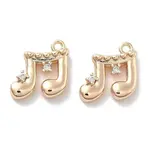 Brass Micro Pave Clear Cubic Zirconia Charms