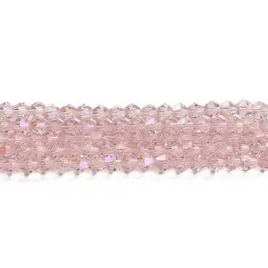 Transparent Electroplate Glass Beads Strands