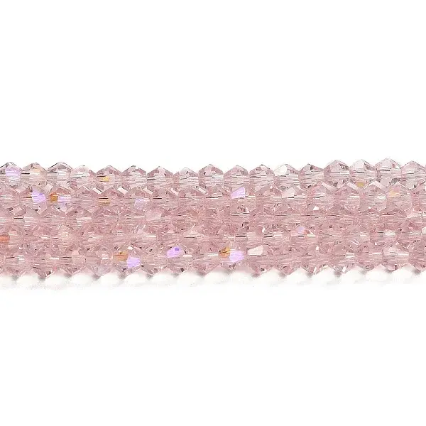 Transparent Electroplate Glass Beads Strands