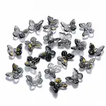 Transparent Spray Painted Glass Charms