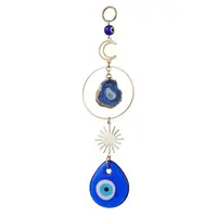 Handmade Lampwork Teardrop with Evil Eye Pendants Pendant Decorations