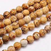 Natural Picture Jasper Beads Strands