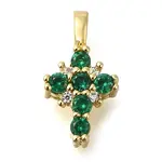 Brass Pave Clear Cubic Zirconia Pendants