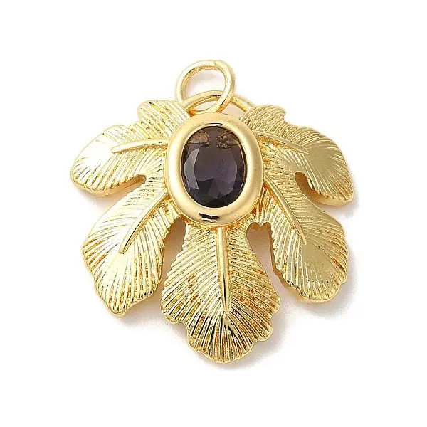 Leaf Rack Plating Brass Pendants