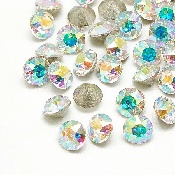 Pointed Back Glass Rhinestone Cabochons