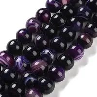 Natural Striped Agate/Banded Agate Beads Strands
