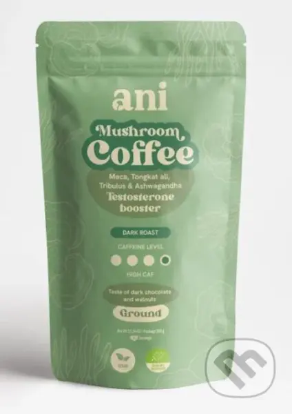 ANi Mushroom Coffee Testosteron booster - mletá káva