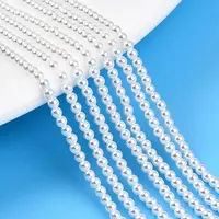 Baking Painted Pearlized Glass Pearl Bead Strands