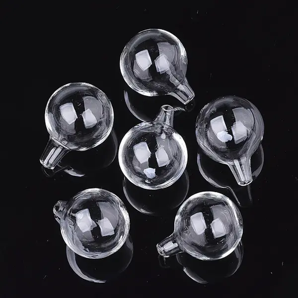 Handmade One Hole Blown Glass Globe Bottles