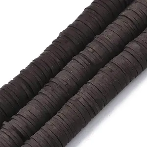 Flat Round Handmade Polymer Clay Beads