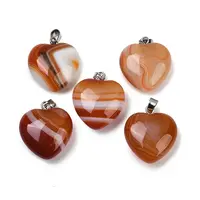 Dyed Natural Banded Agate Pendants