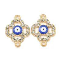 Alloy Blue Enamel Connector Charms
