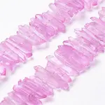 Natural Quartz Crystal Points Beads Strands