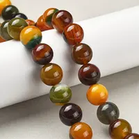 Natural Multi-Color Agate Beads Strands