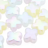 Rainbow Iridescent Plating Acrylic Beads