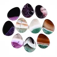 Natural Agate Crystal Pendants