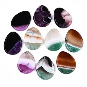 Natural Agate Crystal Pendants