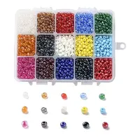 375G 15 Colors Glass Seed Beads