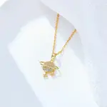 Planet Brass Micro Pave Clear Cubic Zirconia Pendant Necklaces