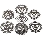 Bohemian Meditation Energy Symbol Wood Coasters