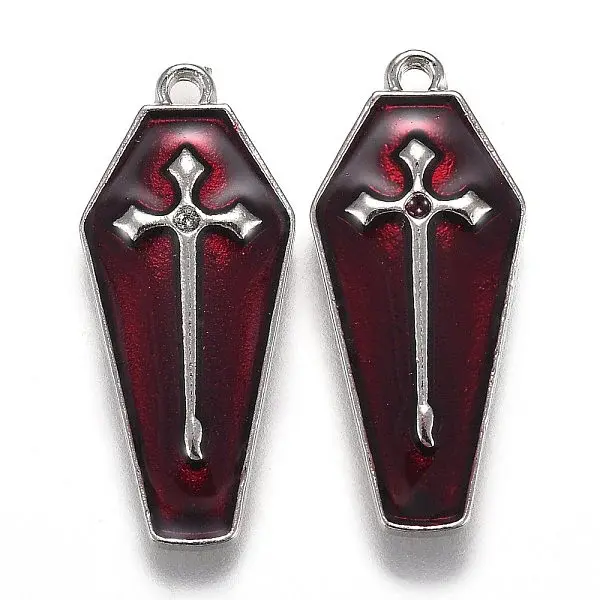 Halloween Theme Alloy Enamel Pendants