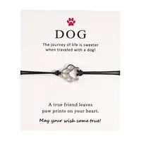 Alloy Dog Paw Print Link Bracelet