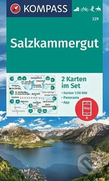 Salzkammergurt  1:50 000 / sada 2 turistických map KOMPASS 229