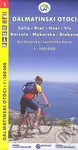 Dalmátské pobřeží sever (Šolta, Brač, Hvar, Vis, Korčula, Makarska, Biokovo) /cykloturistická mapa 1:100 000