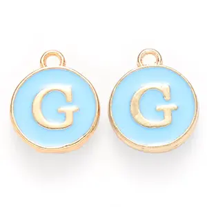 Golden Plated Alloy Enamel Charms