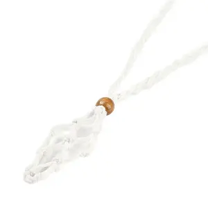 Braided Waxed Cord Empty Macrame Pouch Slider Necklace Making