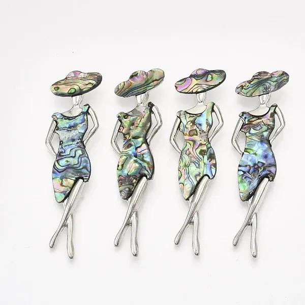 Abalone Shell/Paua Shell Brooches/Pendants