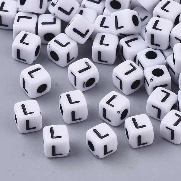 White Opaque Acrylic Beads