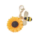 Bee Sunflower Resin & Alloy Enamel Pendant Decorations