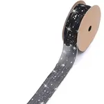 20 Yards Silver Stamping Star Organza Ribbons