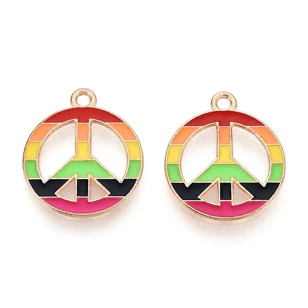 Rainbow Color Pride Alloy Enamel Pendants